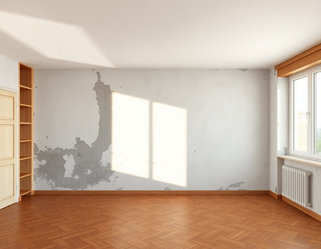 Parete esistente da isolare con cartongesso