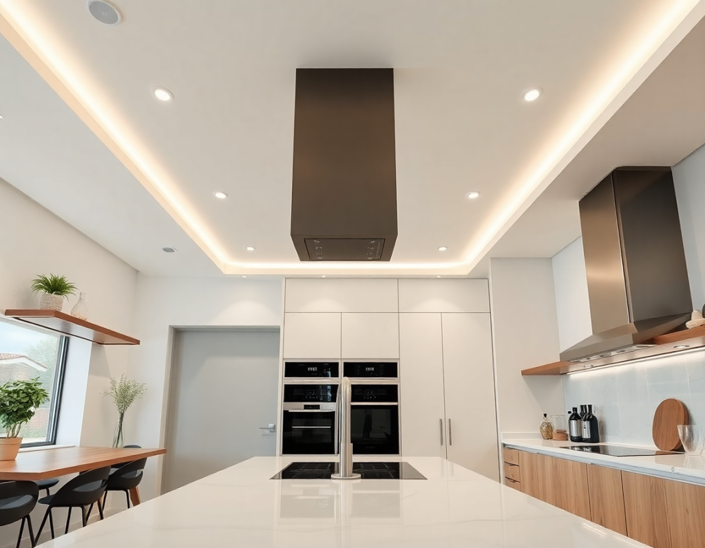 Controsoffitto in cartongesso per ambiente moderno