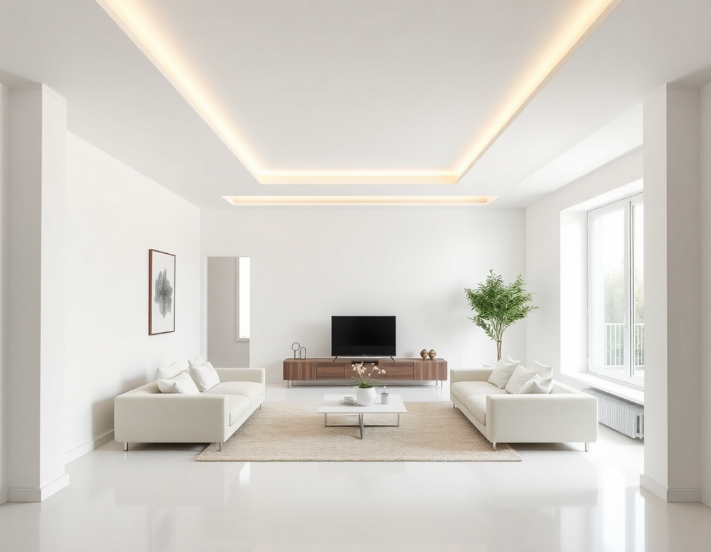 Soluzione in cartongesso rifinita per ambiente interno